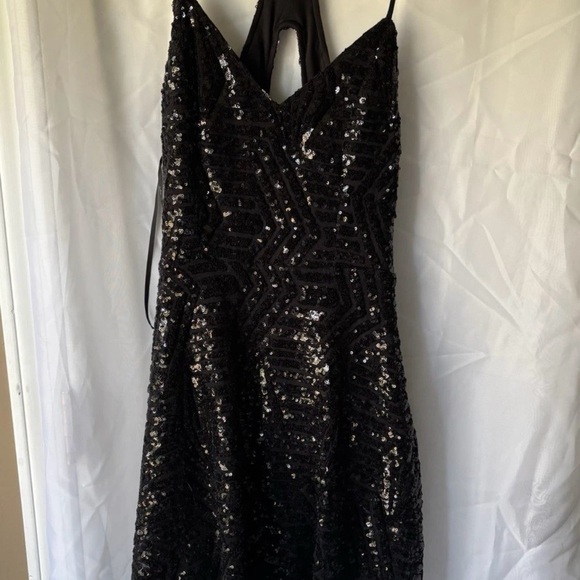 Lulu's Black Sequin Mini Dress - Picture 2 of 4